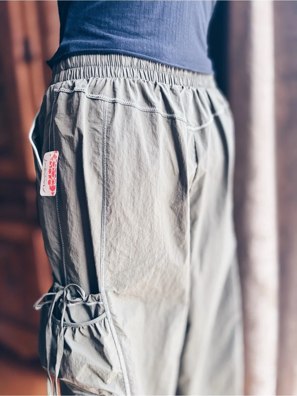 FP Movement Free People Grassroots Pants Seagrass Green Small NWT - Picture 6 of 12